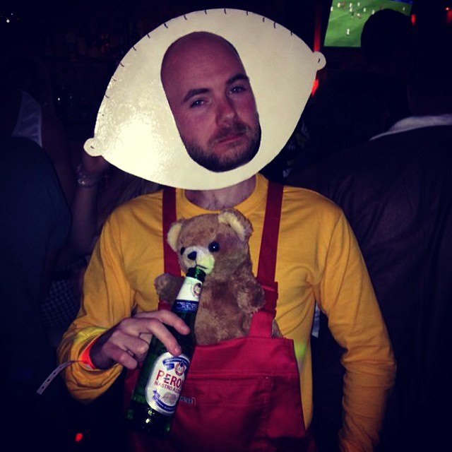 Me as Stewie Griffin from Family Guy - fancy dress